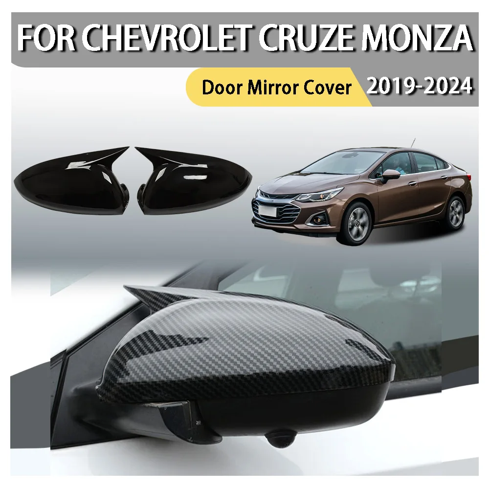 Cars Accessories Car Upgrade Bull-Horn Door Mirror Cover For Chevrolet Cruze Monza 2019 2020 2021 2022 2023 2024 Car Decoration