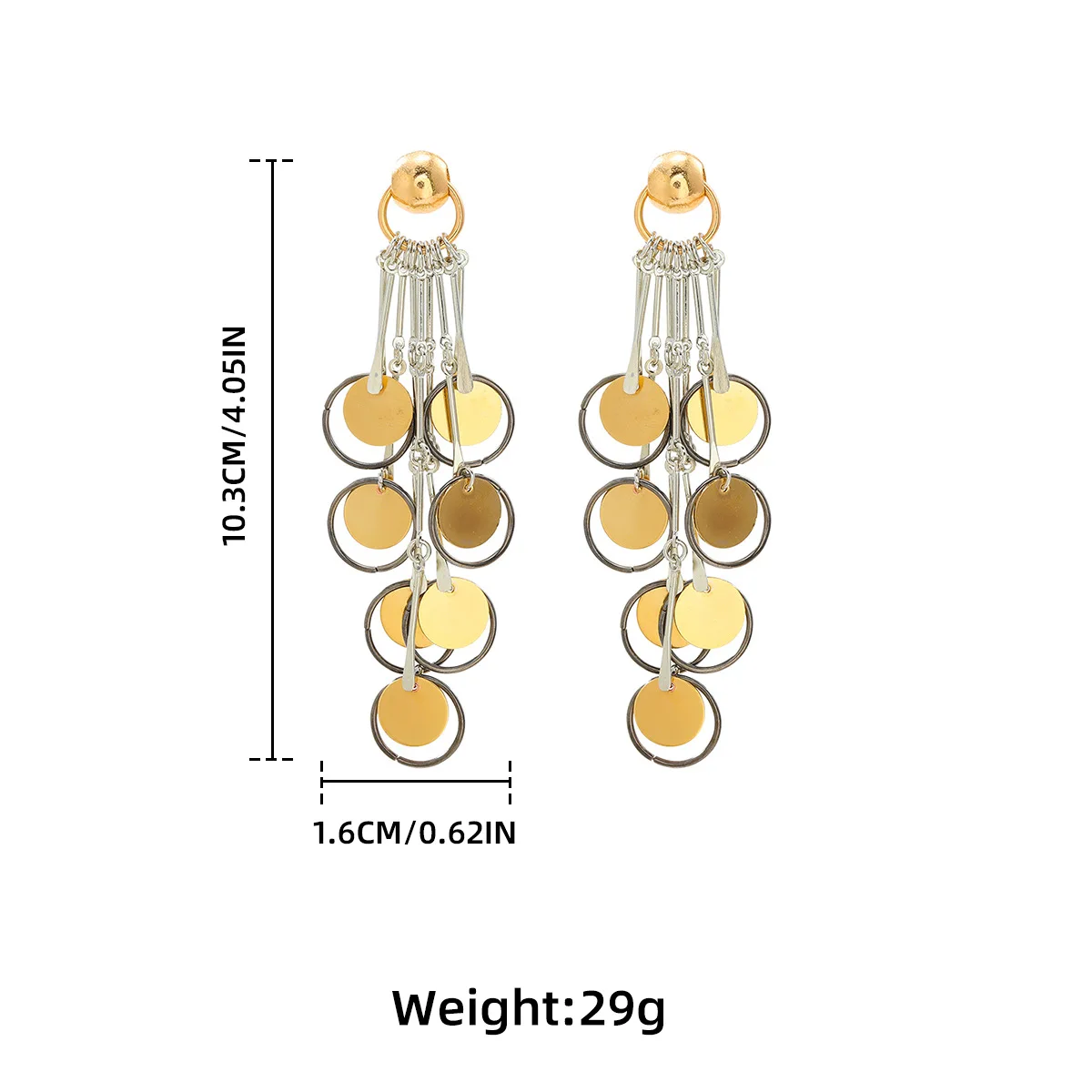 ZAA Vintage Women Jewelry Personalized Geomtreic Round Tassel Dangling Earrings Fashion Holiday Party Accessories Girl Gifts - Image 3