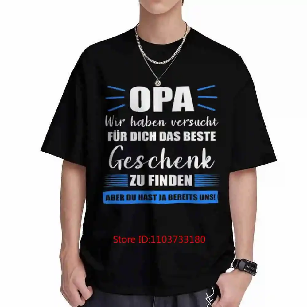 German Quote Grandfathers Best Grandson Ever Short Sleeve Tee 100% Cotton T-Shirt