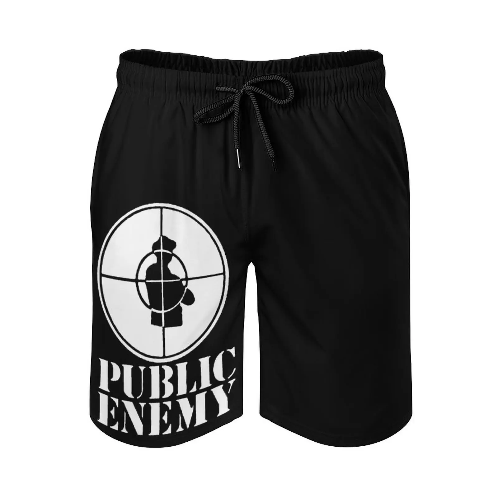 Public Enemy Public Enemy(2) Anime CausalCute Adjustable Drawcord Breathable Quick Dry Casual Beach Pantsbasketball Loose Elasti