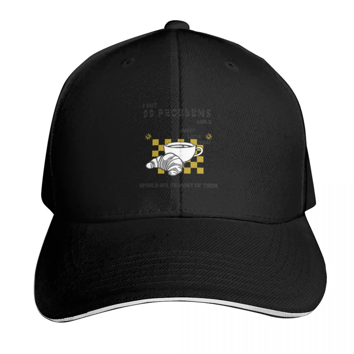 Tengo 99 problemas y un pequeño regalito que los resolvería. Gorra de béisbol para hombre, gorra snapback para mujer, bolso de playa 2026 para hombre.