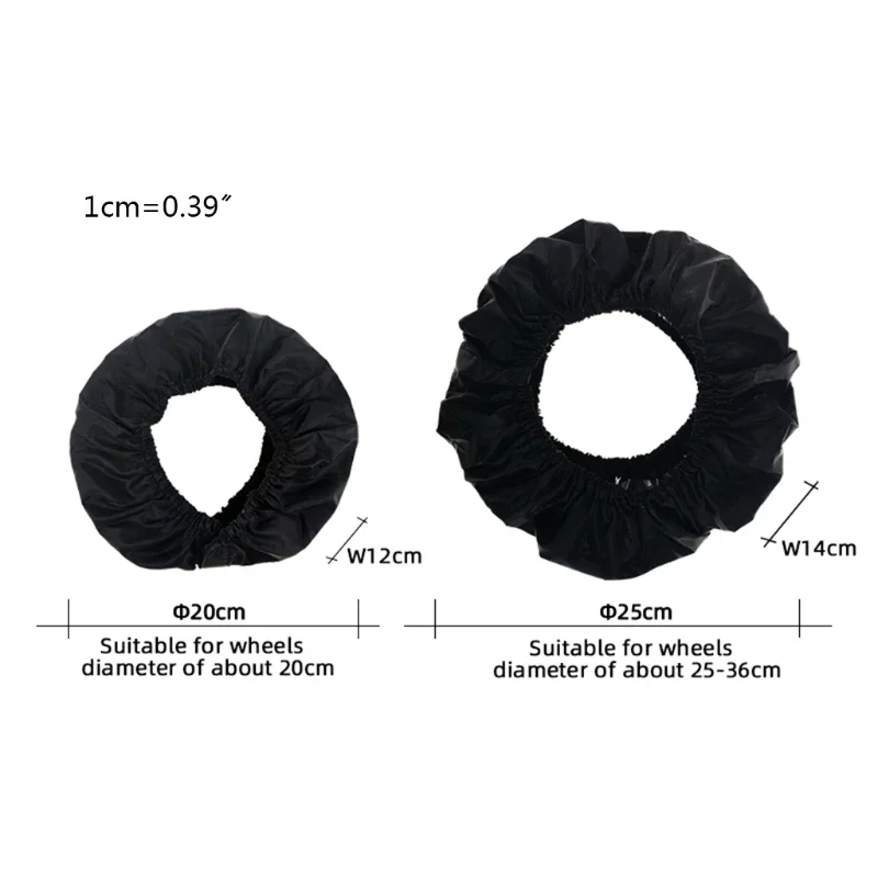 vvocci 2Pcs Dustproof Wheelchair Baby Stroller Wheel CoverTire Protector Infant Pram Wheel Anti-Dirty Oxford Cloth Case Acce