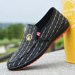 New Cloth Shoes Board Shoes Men's Casual One-Pedal Lazy Shoes Fashion Ventilation Wear-Resisting Canvas Shoes