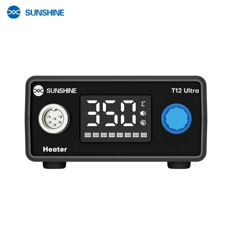 محطة لحام تسخين سريعة SUNSHINE T12 Ultra 80 وات مع وضع النوم متوافقة مع نصائح T12 لإصلاح لحام رقاقة لوحة دارات مطبوعة