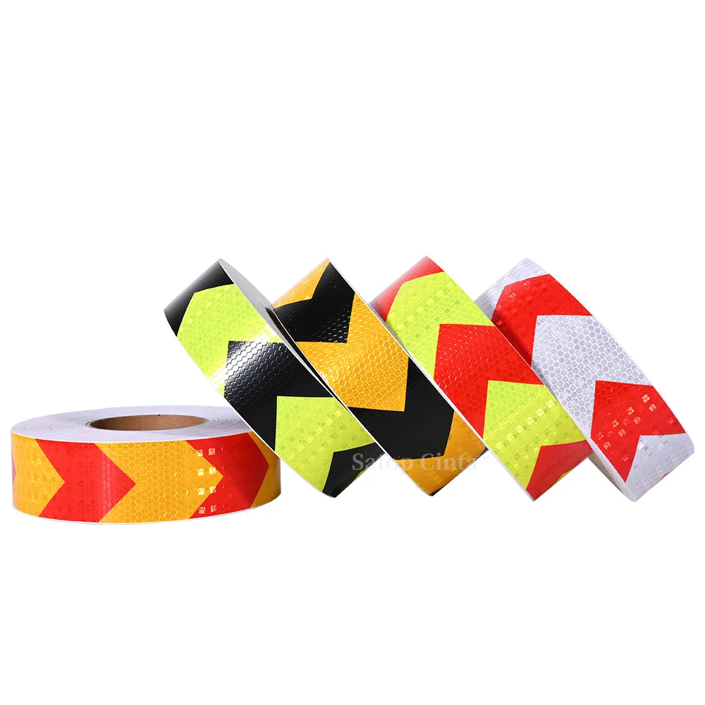 5CM*50M Reflective Warning Tape Self-adhesive Waterproof Reflector Fluorescent Automotive Sticker For Motorcycle Car Accessories