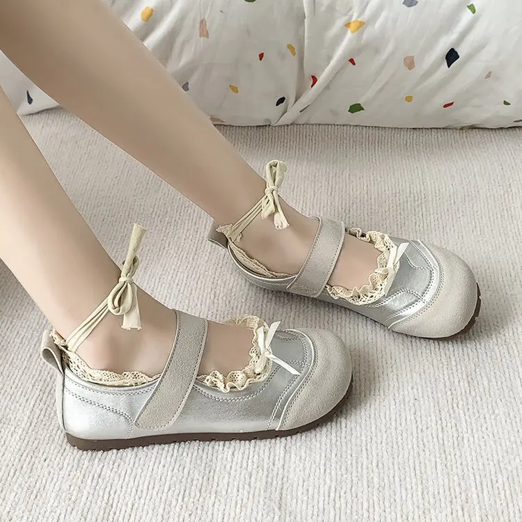 2024 New Ladies Cute Princess Mary Jane Shoes for Women Sweet Girls Lolita Shoes Party Flats Shallow Mouth Women Ballet Shoes