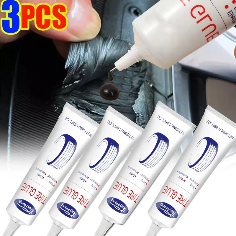 50ml Tire Repair Glue Strong Rubber Wear-resistant Non-corrosive Adhesive Tire Sealing Bonding Glue Car Tire Repair Sealant