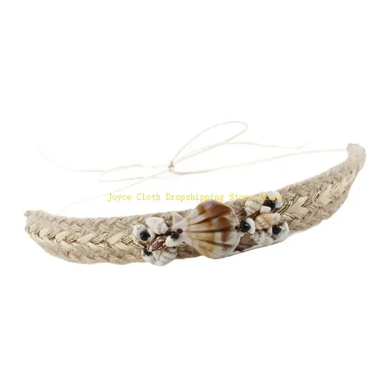 

Vacation Theme Woven Hat Band Decorative Hat Bands for Various Panama Hat Decors 10CD