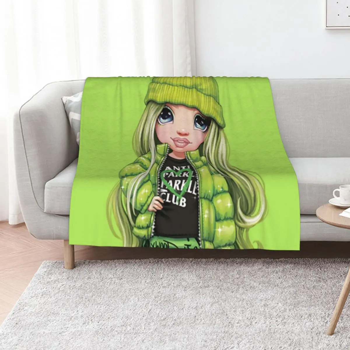 

Rainbow High Jade Hunter Throw Blanket For Sofa Thin Decorative Sofa Luxury Brand Soft Big Blankets