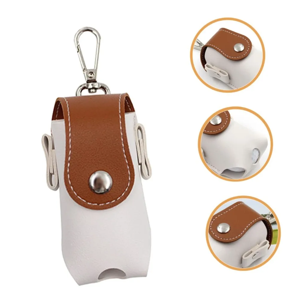 Golf Portable Mini PU Ball Bag, Hanging Design Golf Stand Golf Accessories