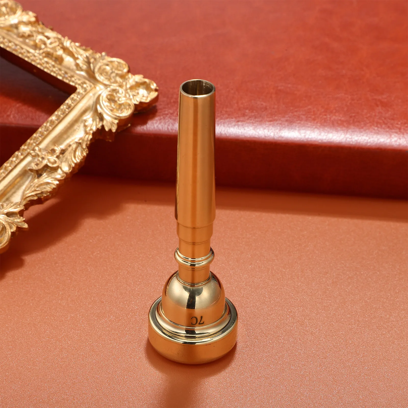 

Trumpet Mouthpiece Brass Material Golden Color Stylish Elegant Portable High Quality Sound Ideal Gift for Musicians