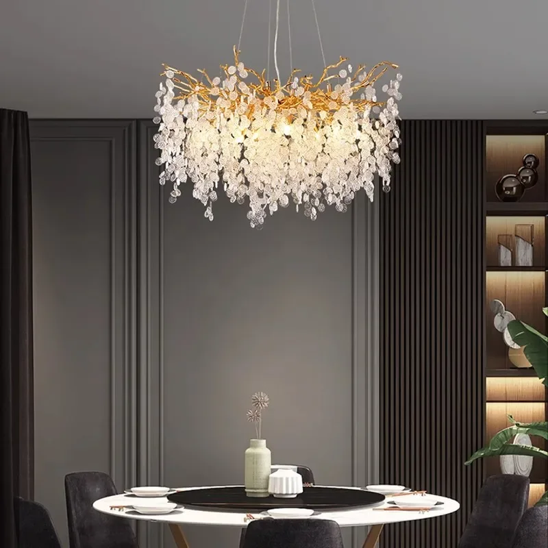 

Modern hot selling Light Luxury Living Room Dining Room Chandelier Art Bedroom Hall Chandelier Light Luxury Crystal Chandelier