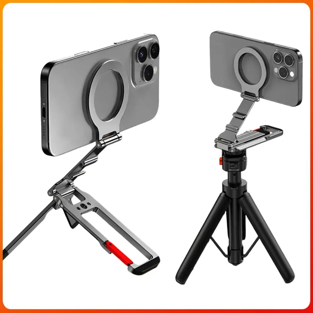 

Magnetic Phone Tripod Stand Foldable Portable Magnetic Phone Holder Mobile Phone Holder for iPhone 16 15 14 13 12 Series