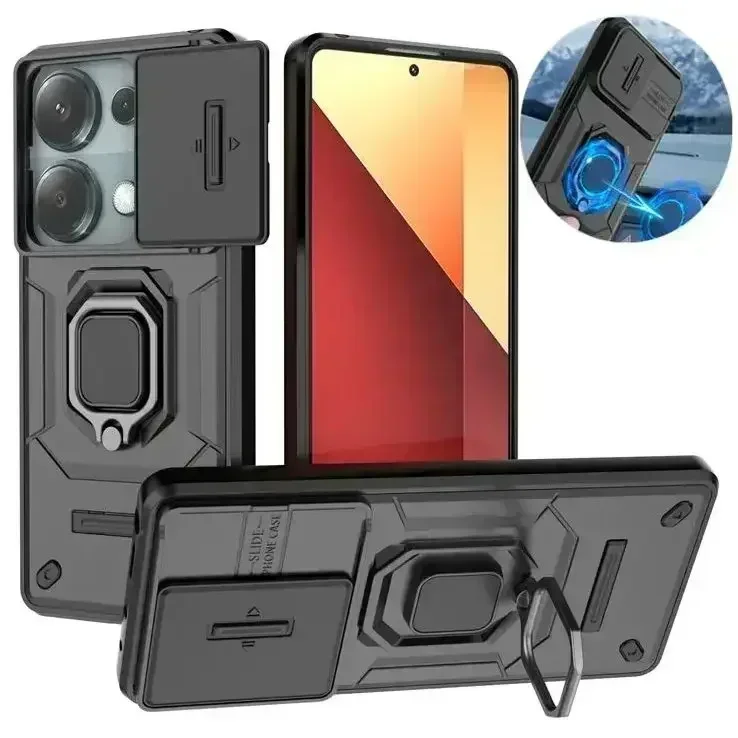 Armor Shockproof Phone Case For Xiaomi Redmi Note 13 Note13 13Pro 4G Lens Protection Back Cover For Redmi Note 13 13R 13 Pro 5G