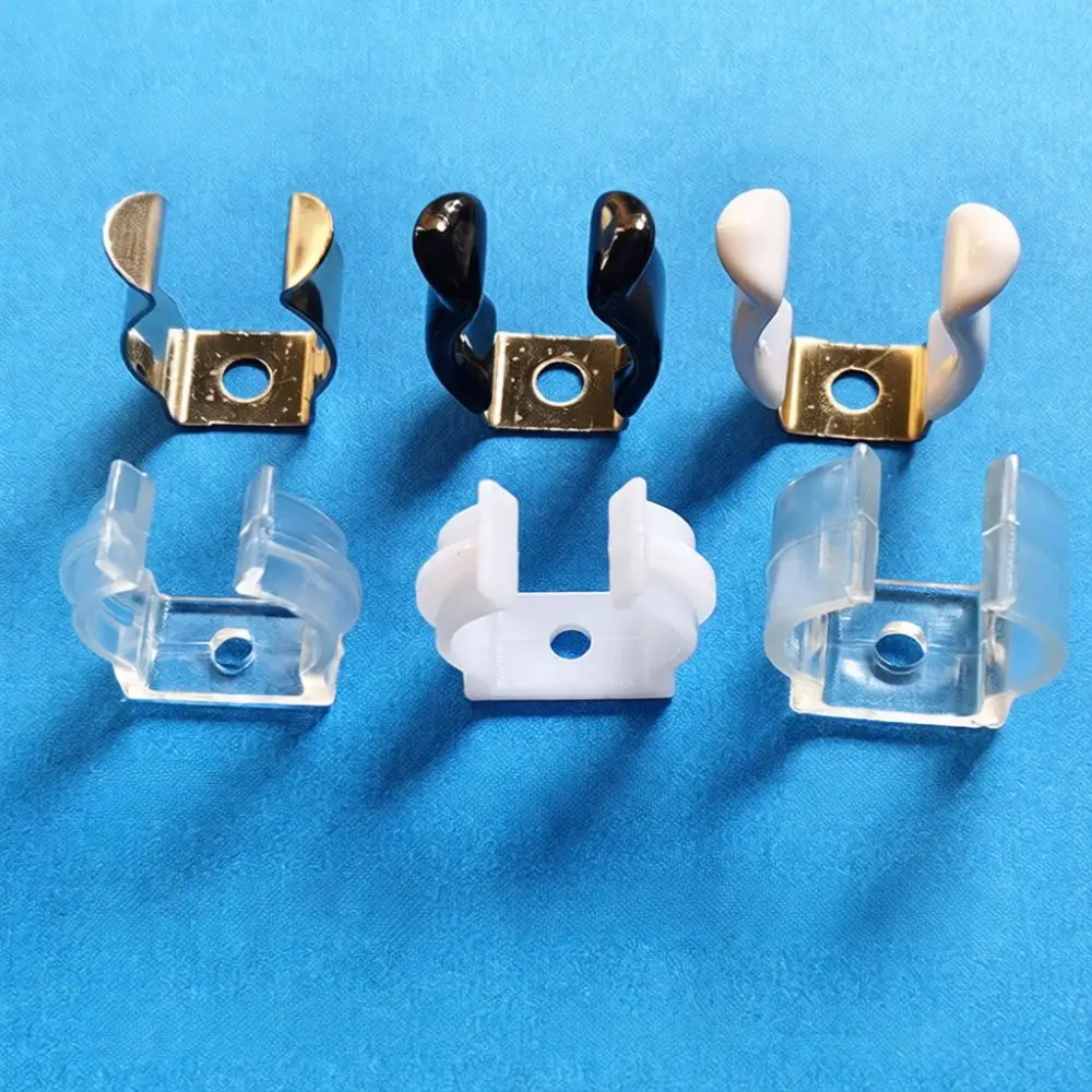 Universal Stainless Steel Tube Clip T4 T5 T6 T8 T10 T12 T13 Holder For Fluorescent Lamp Fixed Mounting Bracket System