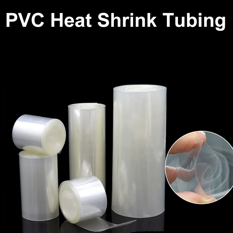 Width 25mm~ 200mm 18650 Lip Battery PVC Heat Shrink Tube Pack Dia 16 - 127mm Insulated Film Wrap lithium Case Cable Sleeve