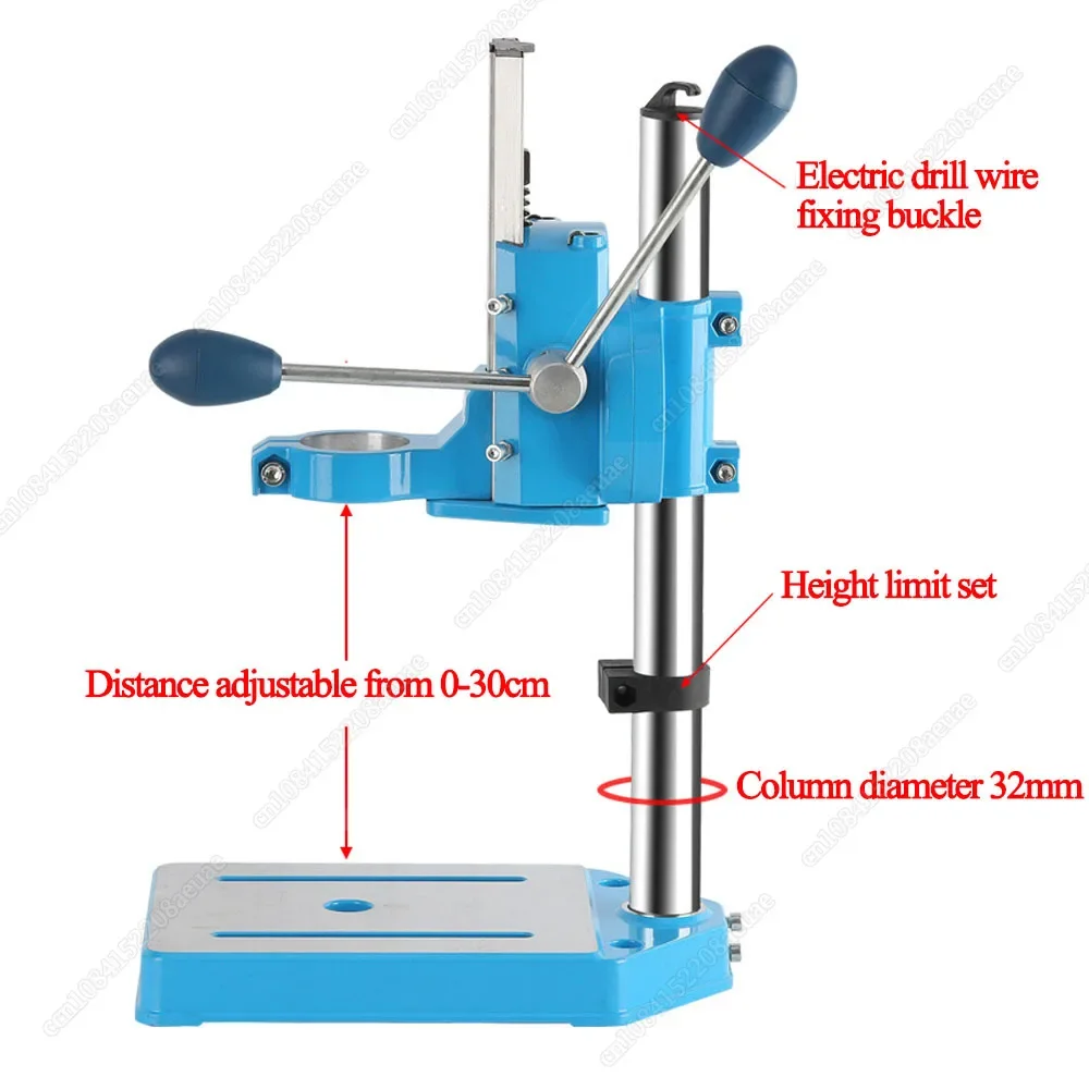 Electric Power Drill Press Bracket For 90 Angle Collet Rotate Drill Stand Aluminum Base Drilling Holder Guide Collet Dia 38-50mm