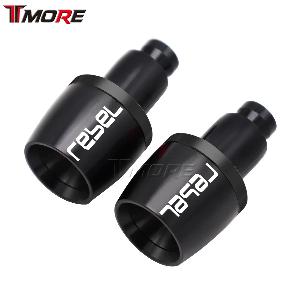 For HONDA Rebel 300 Rebel 500 REBEL Motorcycle Accessories Universal CNC Handlebar Grips Bar Ends Cap Counterweight Plug Slide