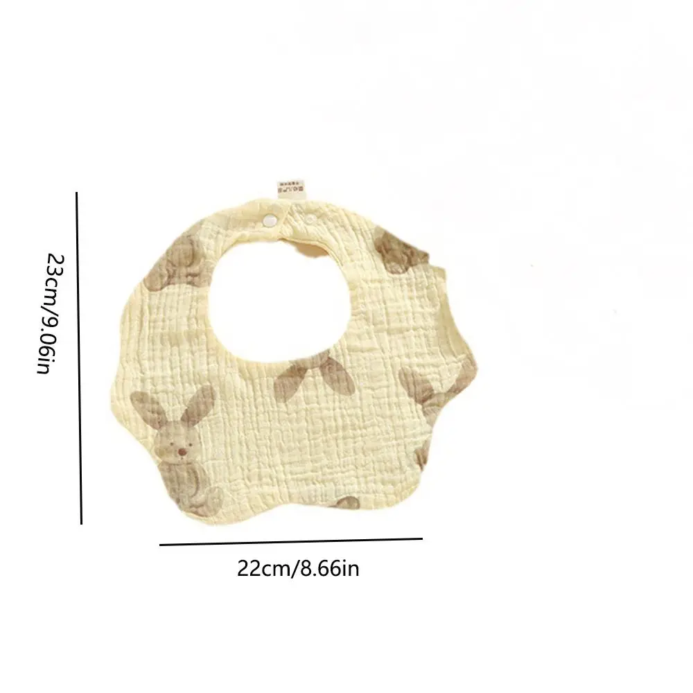 スナップボタン付きのかわいいバール、ベビービブ、唾液タオル、フリルコットン、新生児用の授乳用エプロン