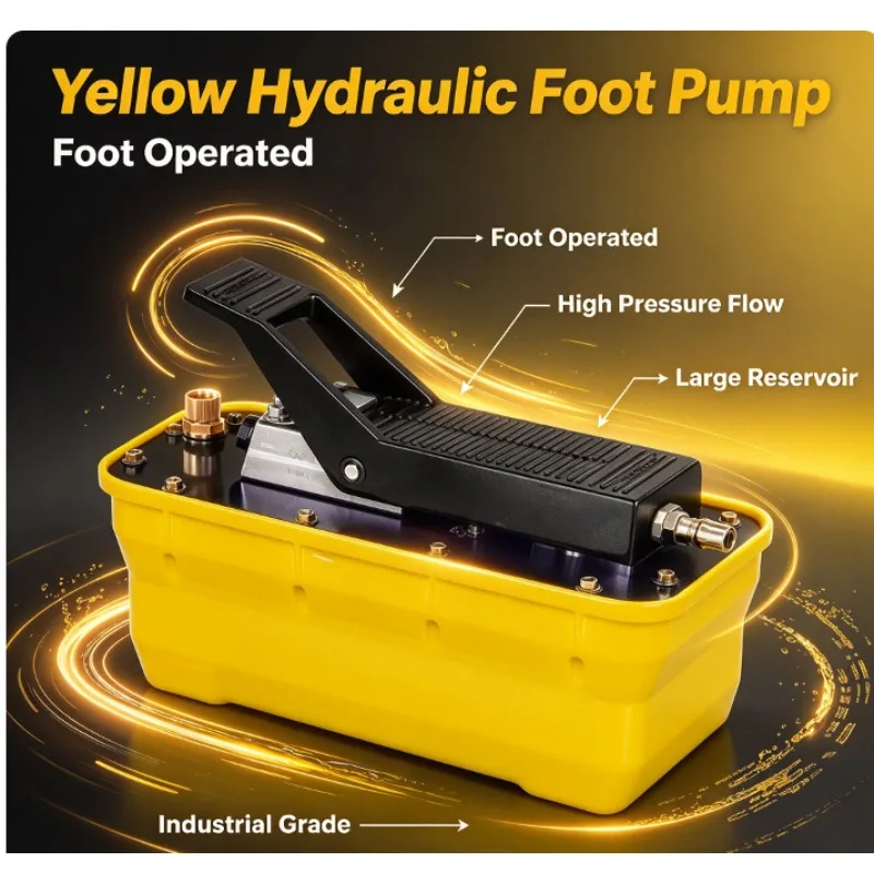 Pneumatic Hydraulic Pedal Pump & Cylinder, Frame Machine Replacement Parts, Auto Sheet Metal Repair Air Hydraulic Foot Operated