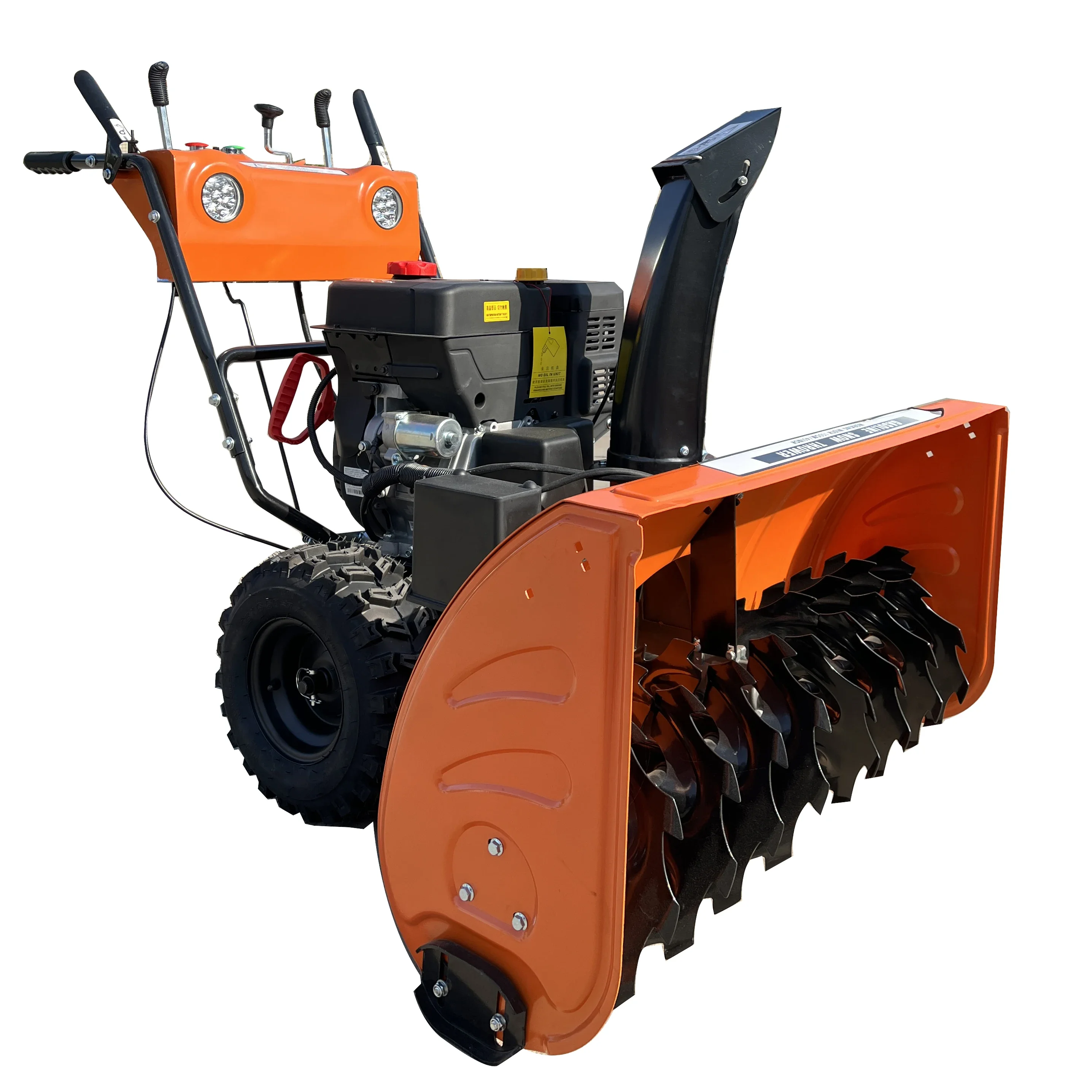 Gasoline Engine 15HP Walk Behind Snow Sweeper Electric Starter Snow Thrower Blower Snowplow For Sale