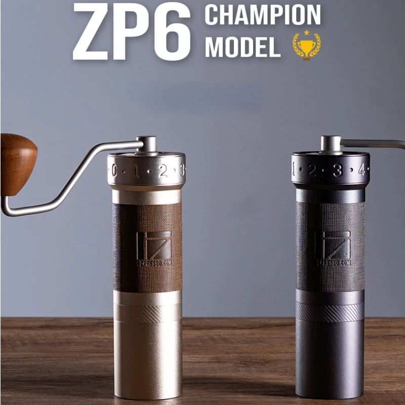 1Zpresso ZP6 Manual Coffee Grinder 48mm burrs finer adjustment mechanism primarily designed pour-over portable coffee grinder