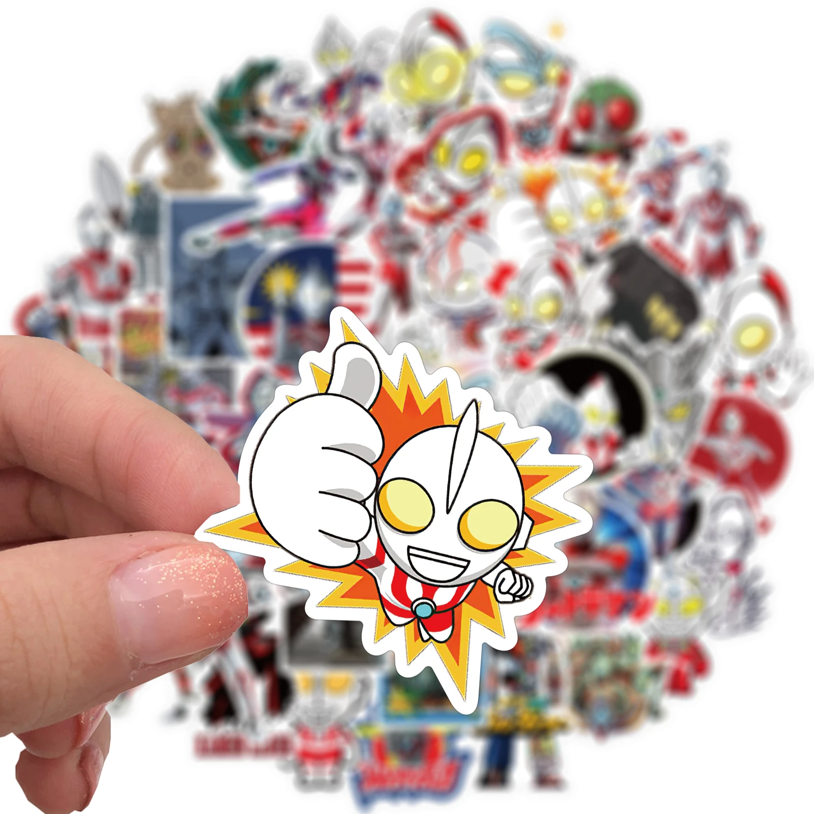 50 pçs bandai nova primeira geração ultraman dos desenhos animados graffiti adesivos diy bagagem skate geladeira notebook à prova dwaterproof água