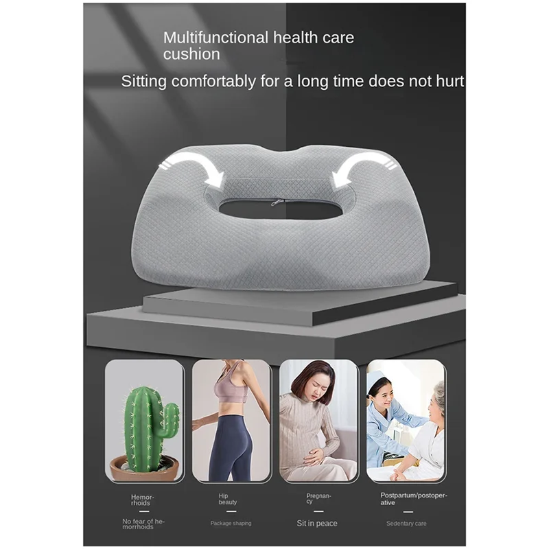 

AT33 1 Piece Pregnant Women's Memory Foam Slow Rebound Soft Cushion Maternity Pain Relief Cushion Hollow Decompression Cushion G