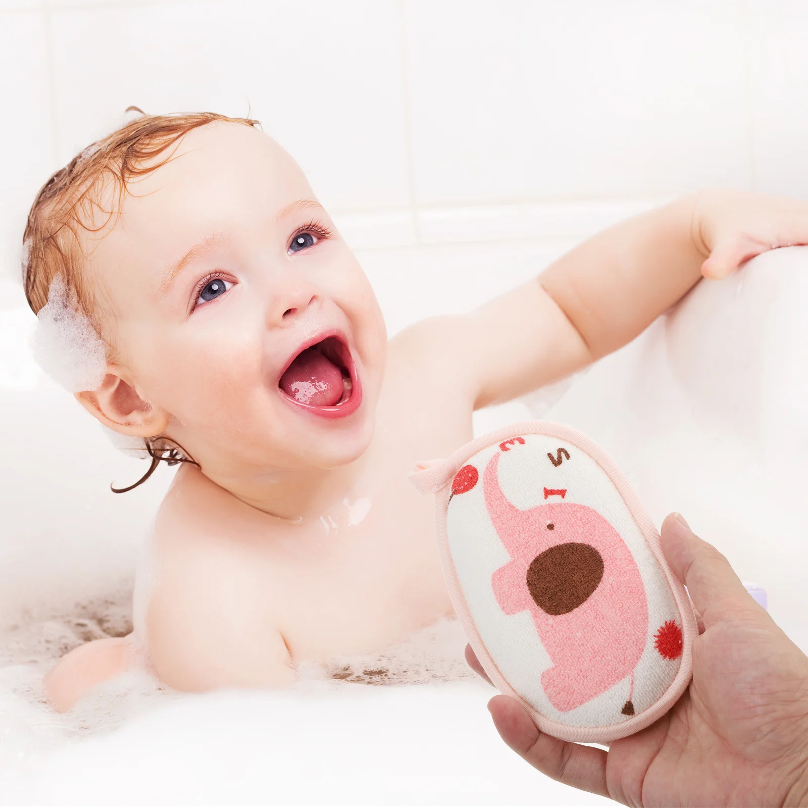 3 قطع من إسفنجات حمام الأطفال ناعمة ومريحة ولطيفة ومقشرة للاستحمام للأطفال الرضع ومستلزمات استحمام كرتونية #3