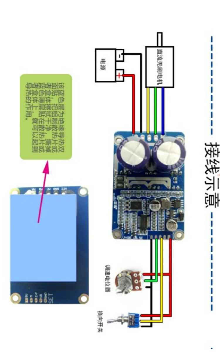 JYQD V8.5E DC Brushless Motor Drive Control Board 24V 36V 48V