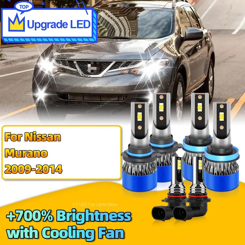 

6 шт. для Nissan Murano 2009 2010 2011 2012 2013 2014 30000LM Canbus автомобильные светодиодные фары лампы HB3 H11 9145 авто противотуманные фары лампы