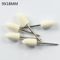 DTP-G9-cepillo de pulido de fieltro de lana de cono plano, herramienta rotativa de Odontología de baja velocidad, 9x18MM, 5 piezas