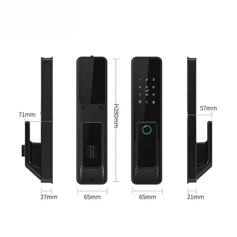 New Model High Security Entry  Remote Control Door Lock Push Pull Automatic Fingerprint Smart Door Security Lock
