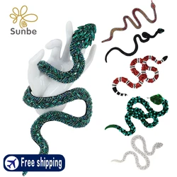 Snake Hand-beaded Fabric Patches Sequin and Bead Embellishments  DIY Repair Patches of Costume Bags 1 Piece