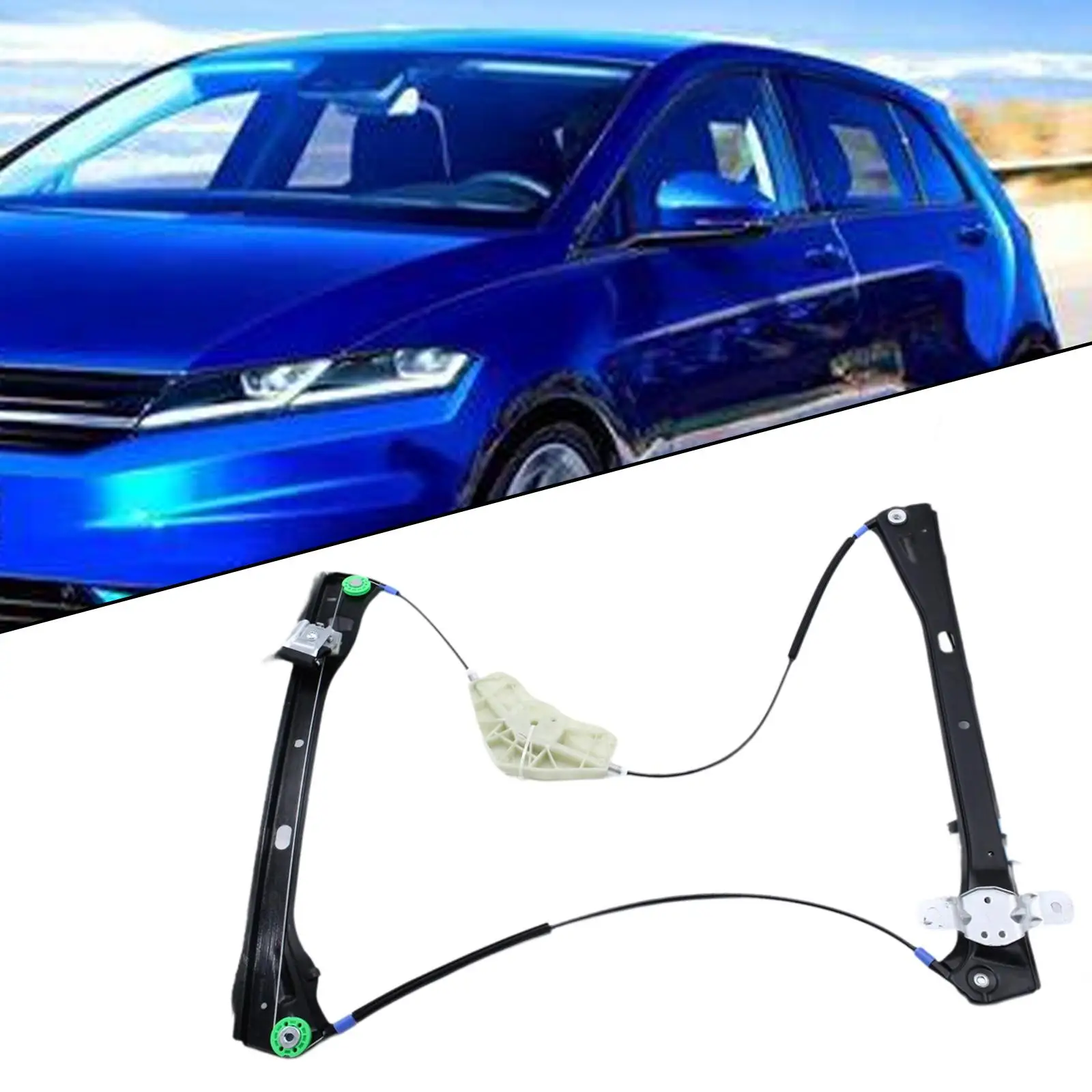 Driver Side Window Regulator Front Right Assembly No Motor Sturdy Metal for Golf Mk5 5 Door
