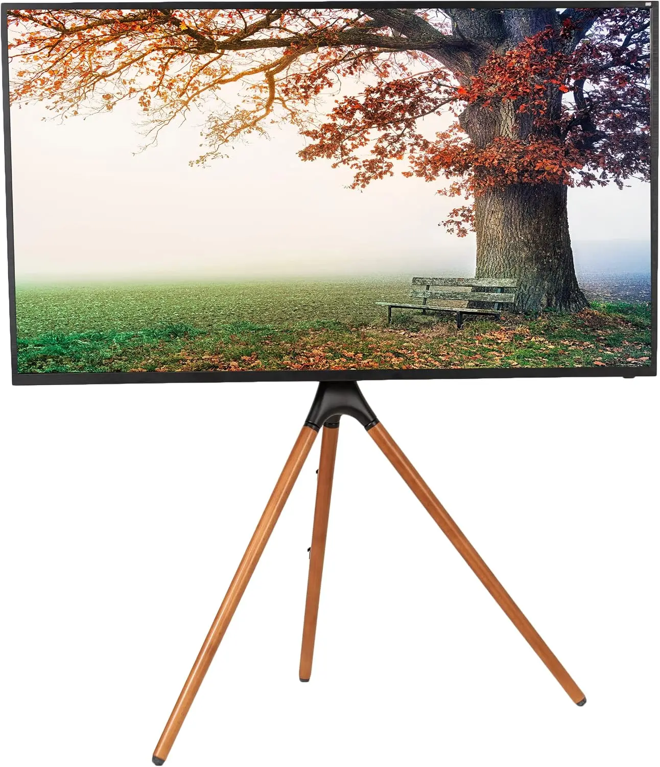Dark Walnut Easel TV Stand for 45 to 65 inch Screens, STAND-TV65A | Articulating Artistic Studio Display Stand, Adjustable TV Mo