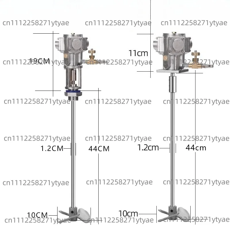 5 Gallon Mixing Equipment 60L Pneumatic Agitator Air Blender Stirrer Aluminum alloy Air Mixing Machine 2800RPM 1/8HP