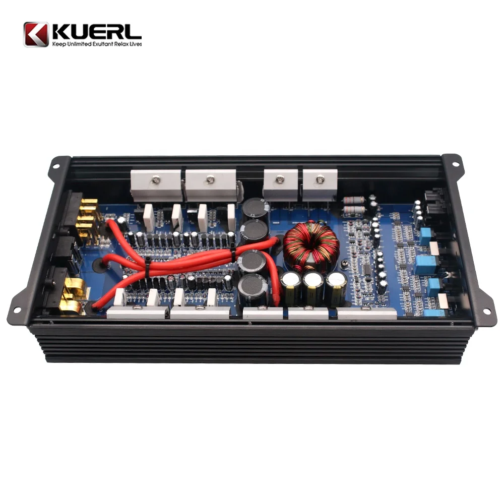 High Quality Factory Aluminum alloy casting Class AB 4-Ch Slim Car audio power Amplifier with RMS Power 100W*4@ 4Ω/160W*4@ 2Ω
