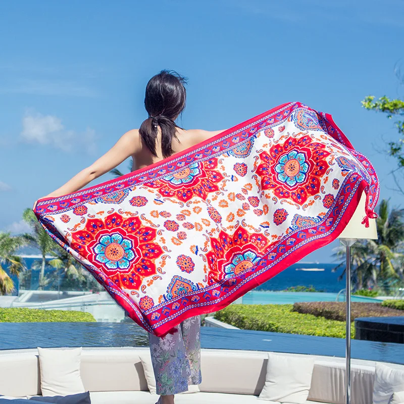 Ethnic Style Lady Summer Scarves Cotton Linen Female Shawl Prevent Bask In Photographic Women Luxury Brand Scarf Bufanda Mujer