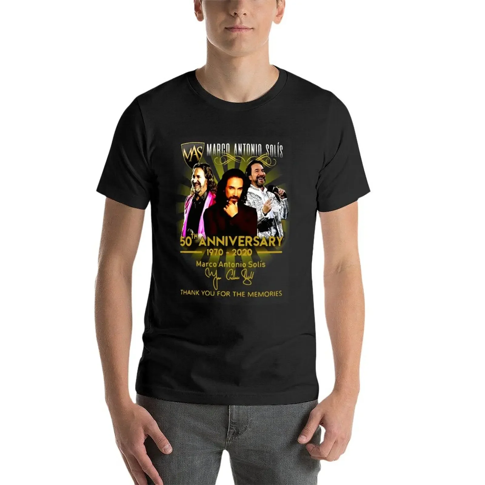 Marco Antonio Solis 50th Anniversary 1970 2020 Thank You for The Memories T-Shirt anime figures heavy weight t shirts for men image 4