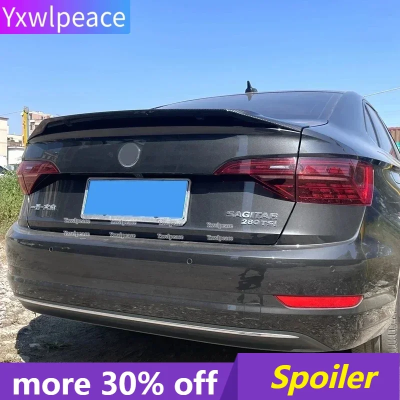 

For Volkswagen VW Jetta MK7 2019 2020 2021 2022 ABS Plastic R Style Rear Trunk Lip Spoiler Body Kit Accessories