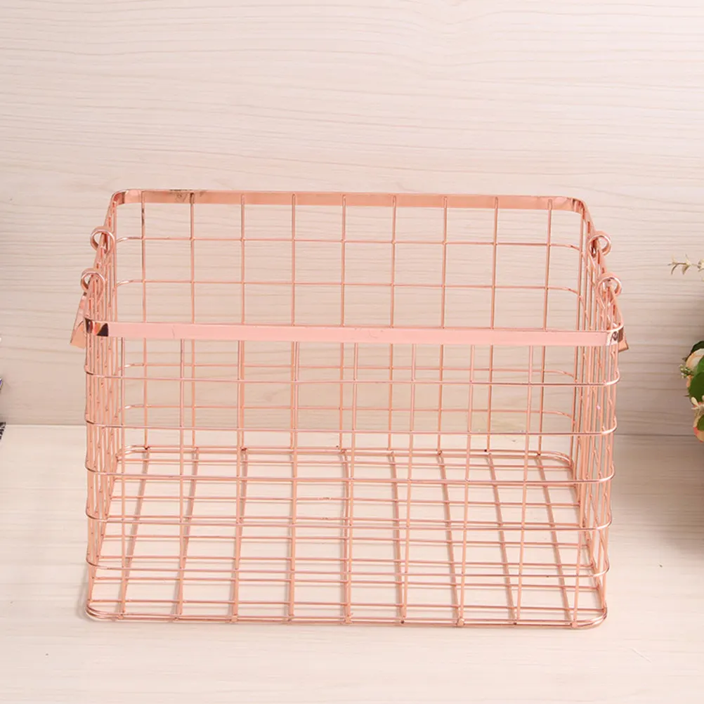 

1 шт. Железная корзина для хранения в скандинавском стиле, многофункциональный контейнер для дома, органайзер для белья и полотенец, настольный держатель для мелочей