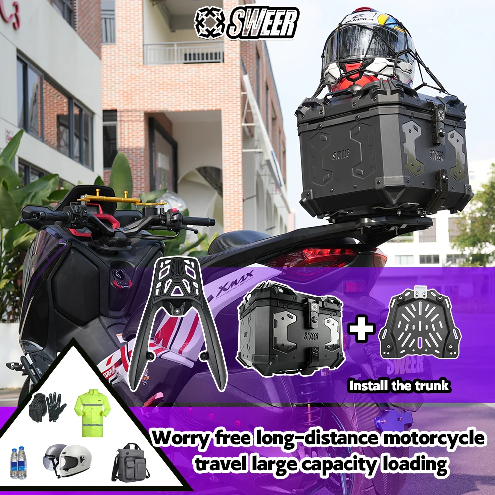 2019-2025 motorcycle rear rack, suitable For Honda CLICK aluminum alloy modified integrated rear rack