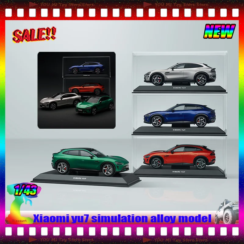 

New Stock Xiaomi Yu7 1:43 Scale Official Alloy Die-Casting Car Model Simulation Toys Collectible Micro Vehicle For Children Gift