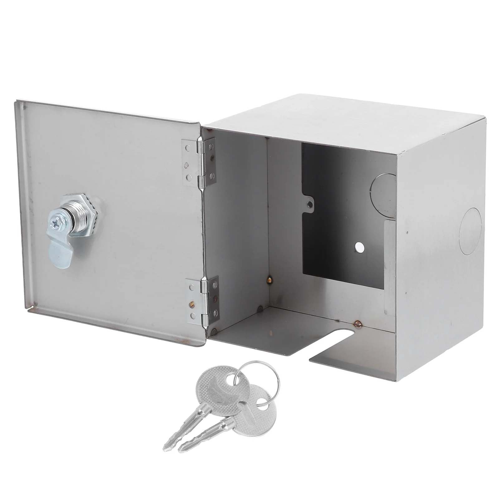 

Anti-Theft Electrical Outlet Box 86-Type Stainless Steel Waterproof Socket Cover For Outdoor Indoor Use Lockable Power Plug