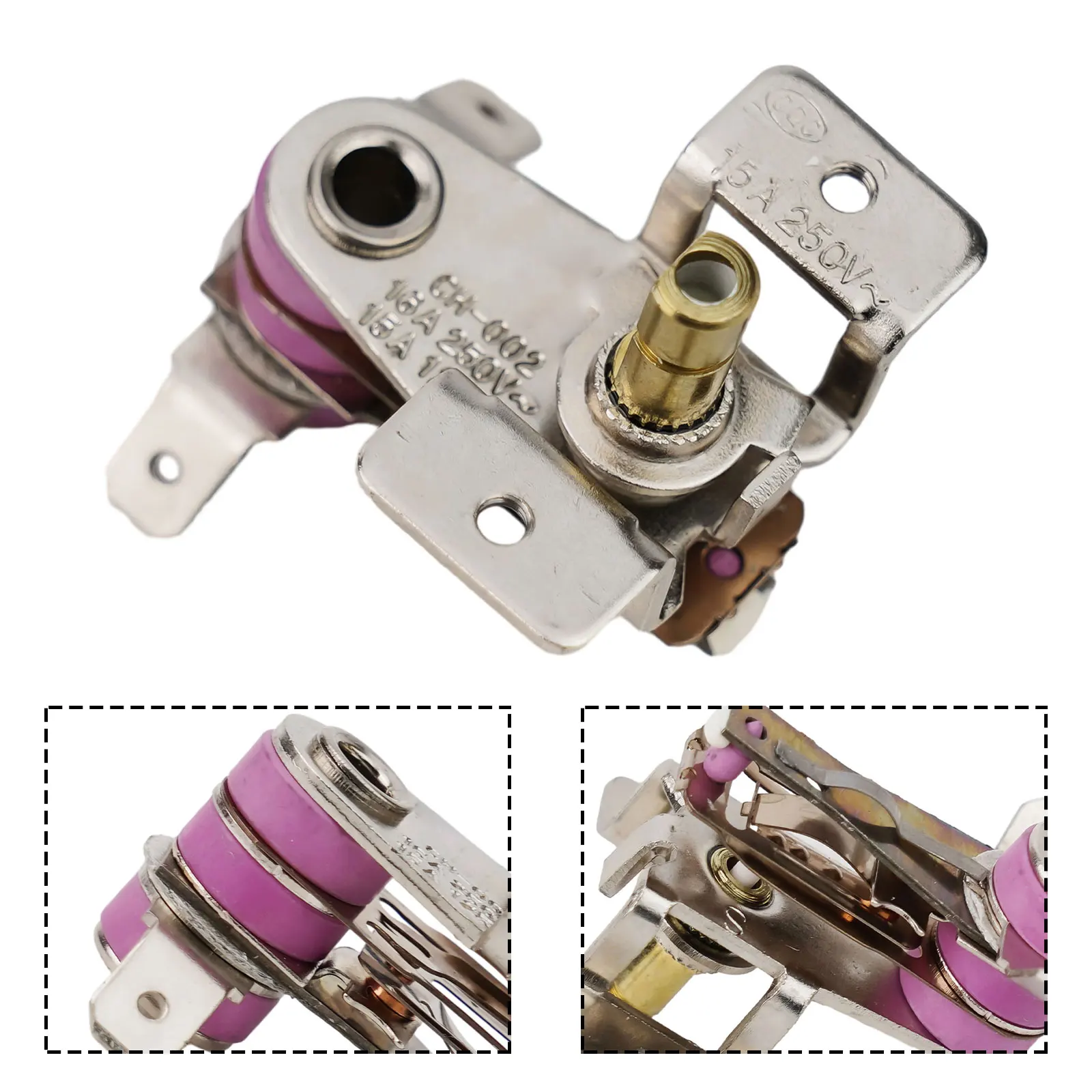 10A 16A Temperature Controller Switch Metal Electric Oven Thermostat 180 Degree Rotation Angle Oven Repair Accessories