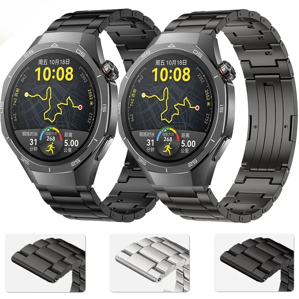 

Титановый ремешок 20 мм 22 мм для Huawei Watch 5 4 GT5 Pro, быстросъемный удобный браслет 46 мм для Samsung Galaxy Watch 7 6 5 4