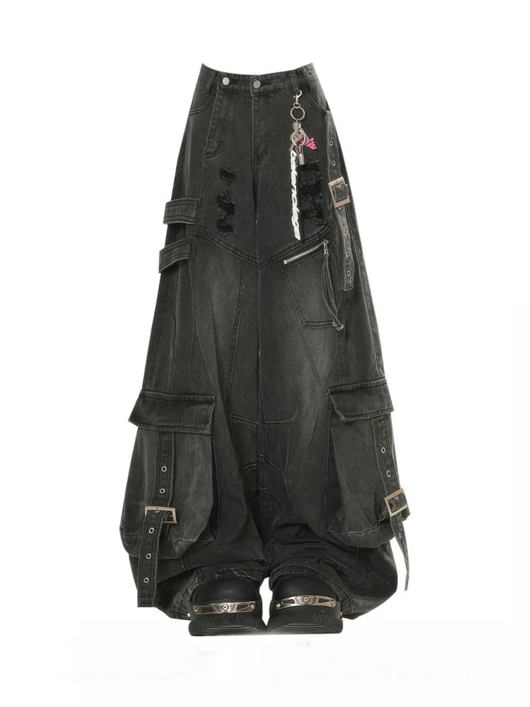 

American Sle High Street Heavy Du Ripped Denim Jeans Women Summer New Loose Slimming Bla Workwear Long Pants
