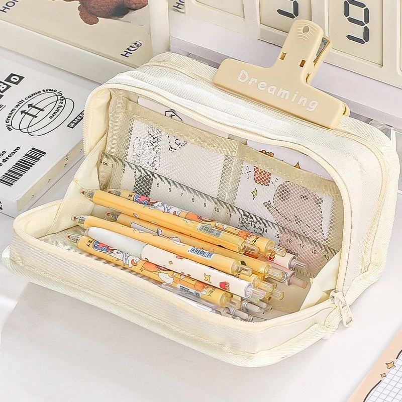 Pain Bag Pencil Case Large Capacity Student High Value Stationery Storage Box New Simple Pencil Case Storage Bag