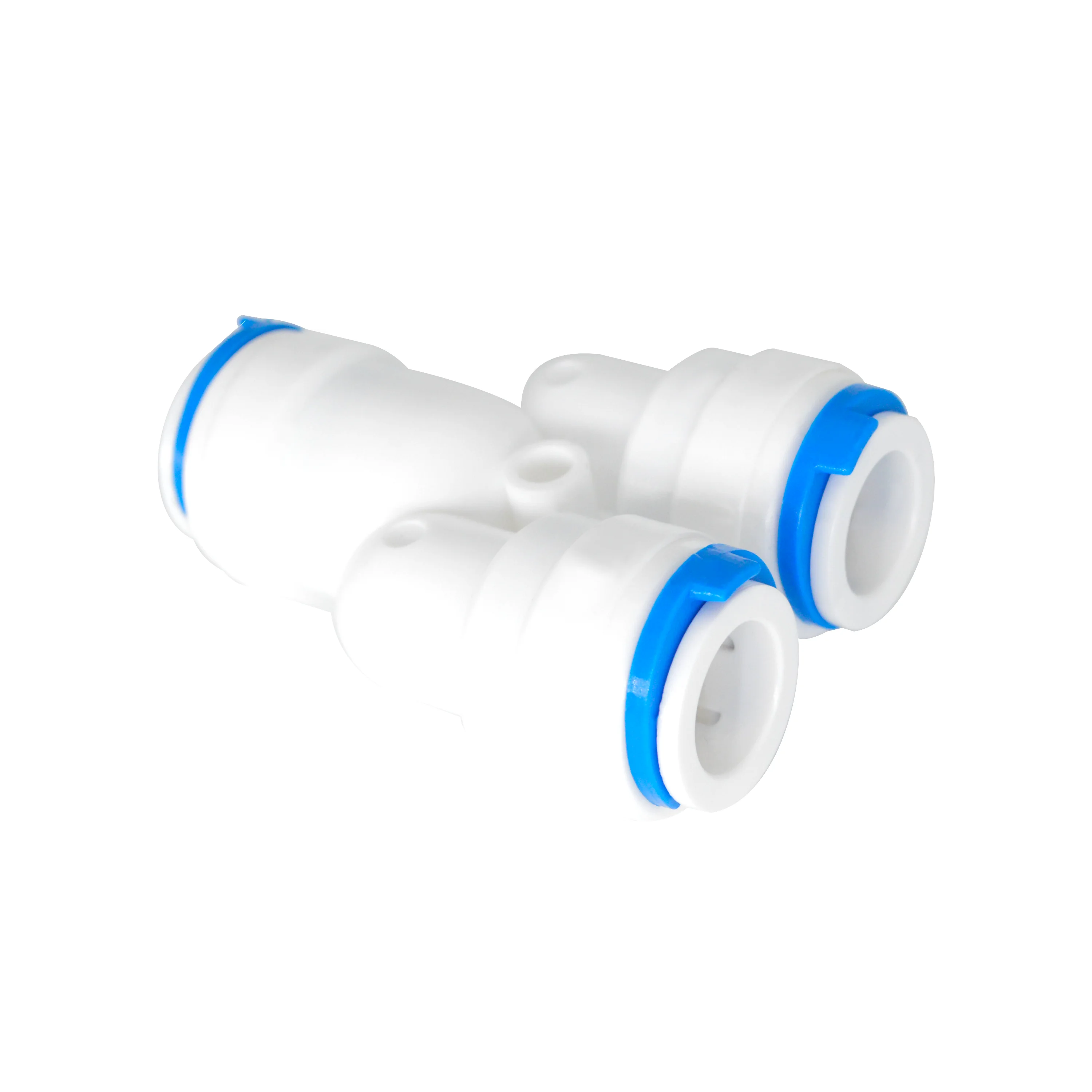 YQBS 1/4" 3/8" T Y Three OD Quick Connect Push In to Connect Water Tube Fitting for RO Reverse Osmosis Filter